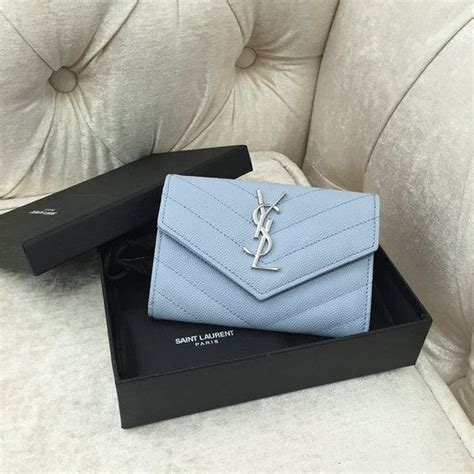 ysl wallet blue|YSL small wallet for women.